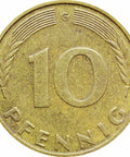 1982 10 Pfennig Germany - Federal Republic Coin Karlsruhe Mint