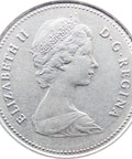 1986 25 Cents Canada Elizabeth II Coin