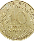 1987 10 Centimes France Coin Marianne