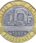 1989 10 Francs France Coin