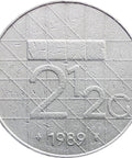 1989 2 1/2 Gulden Netherlands Coin Beatrix
