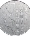 1989 2 1/2 Gulden Netherlands Coin Beatrix