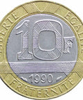 1990 10 Francs France Coin