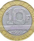 1990 10 Francs France Coin