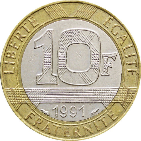 1991 10 Francs France Coin