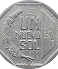 1991 One Nuevo Sol Peru Coin with Braille