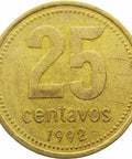 1992 25 Centavos Argentina Coin