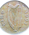 1993 10 Pingin Ireland Coin (small type)