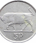 1993 Ireland 5 Pingin Coin (small type)