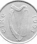1993 Ireland 5 Pingin Coin (small type)