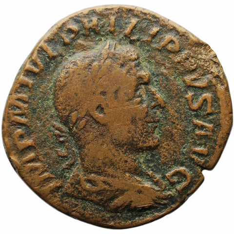 244 - 249 Philip the Arab Sestertius Roman Empire Coin