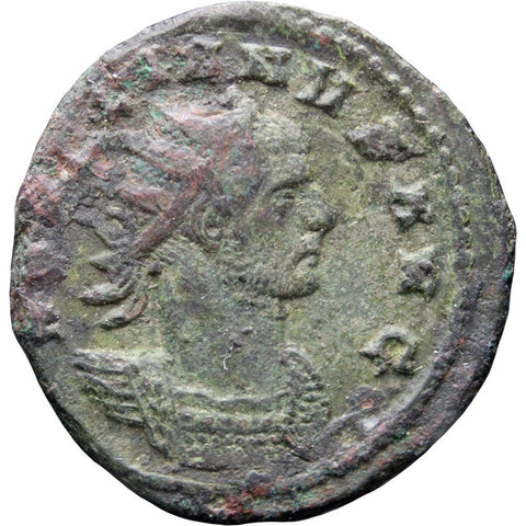270 - 275 A.D. Roman Empire Aurelian Antoninianus Coin Siscia Mint