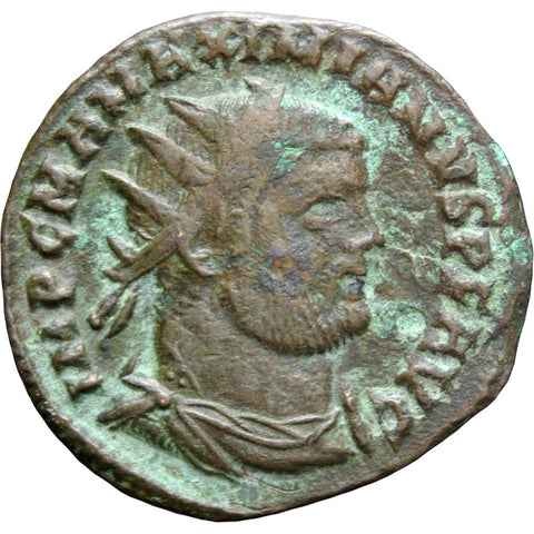286 - 305 A.D Roman Empire Maximian Æ Antoninianus Coin Cyzicus Mint