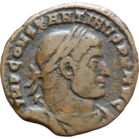 306 - 337 A.D Roman Empire Constantine I Follis Coin Arles Mint