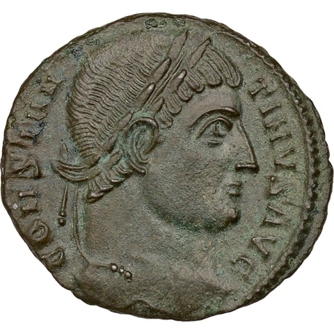 328 - 329 A.D. Roman Empire Coin Constantine I Follis Campgate