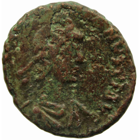 367 - 383 A.D. Roman Empire Gratian Bronze AE4 Coin Arles Mint