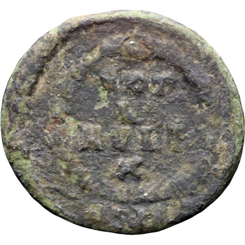 379 - 395 Roman Empire Theodosius I Copper AE4 Coin Siscia Mint