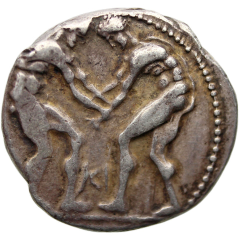 380 - 325 BC Pamphylia Aspendos Stater Coin Silver Tekin Series 4 Two Wrestlers