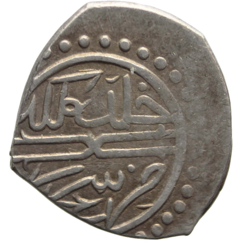 834 AH Ottoman Empire Murad II Silver Akce Coin Serez Mint