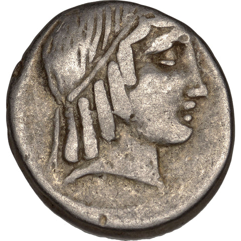 88 BC Roman Republic Denarius Caius Marcius Censorinus Coin Silver