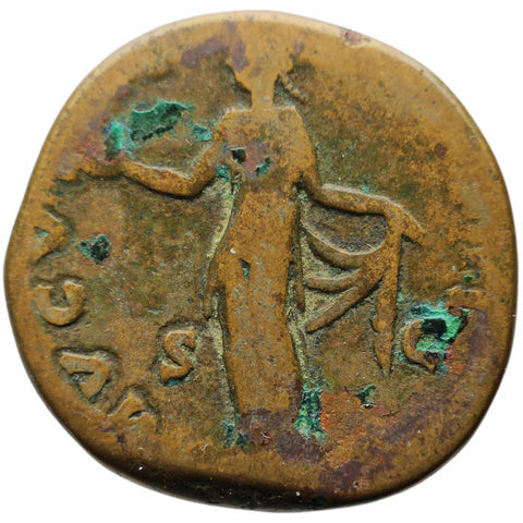 AD 145 - 161 Æ Sestertius Faustina the Younger Roman Empire Coin