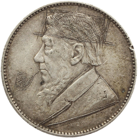 Anglo Boer War 1897 Shilling Trench Art South Africa Paul Kruger Silver Coin