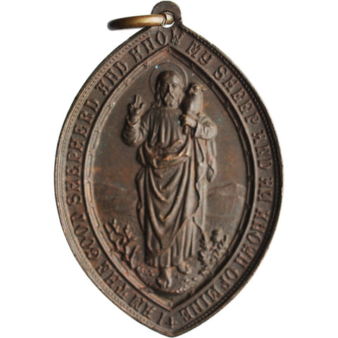 Christian Medallion Jesus Christ Pendant Vintage