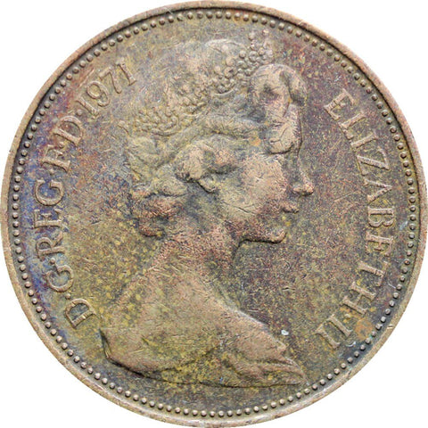 Coin United Kingdom 2 New Pence 1971 Elizabeth II 2nd portrait Europe Coins