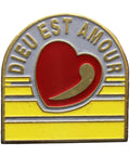 Dieu Est Amour Pin Badge God is love Christian Vintage