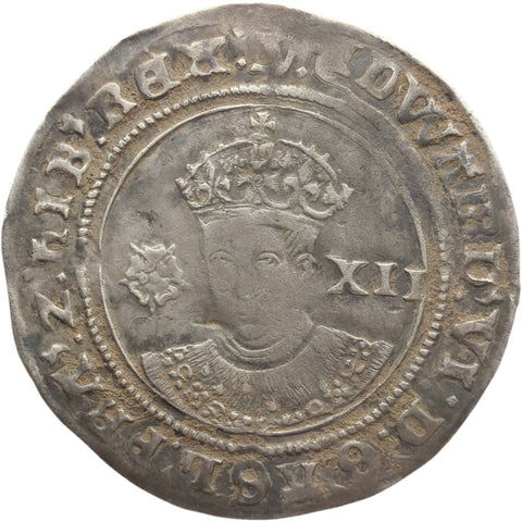 England 1551 – 1553 Edward VI Shilling, 3rd period, Fine Silver Issue Coin Hammered