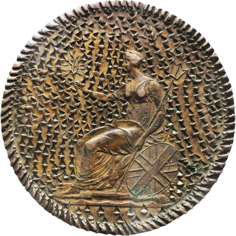 Folk Art George III One Penny Coin 1806