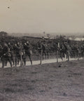 Folkestone British Soldiers Marching in the Countryside - World War I Postcard