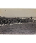 Folkestone British Soldiers Marching in the Countryside - World War I Postcard