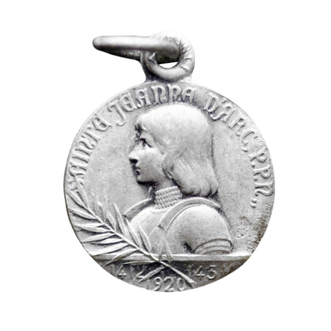 1920 Antique Saint Joan of Arc Religious Medallion