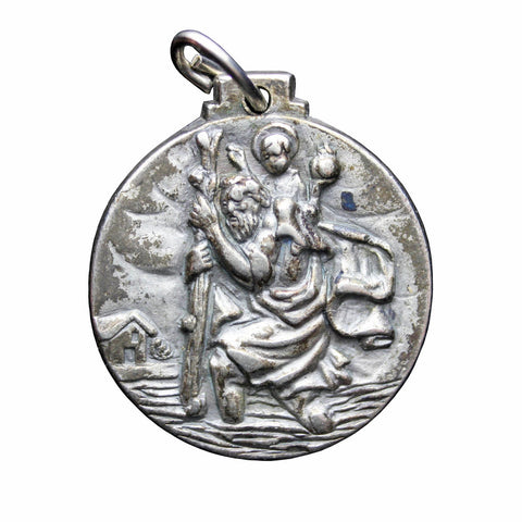 1980' St Christopher Vintage Religious Medallion Italy