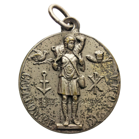 Vintage Religion Medallion Roma Catacombs