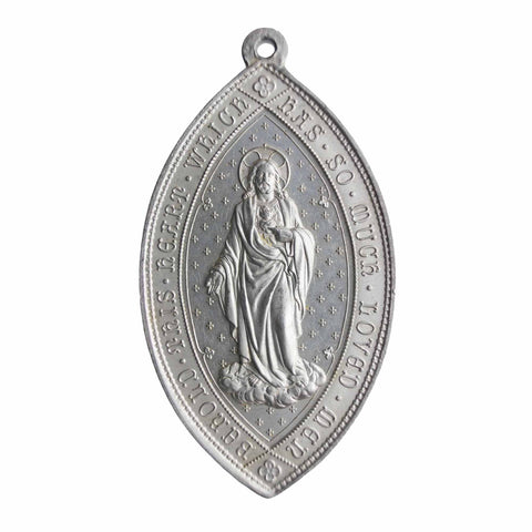 Large Medal Jesus Christ Religion Pendant Vintage Medallion