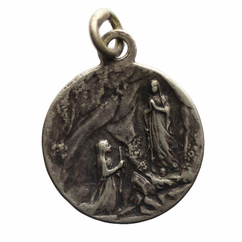 Medallion Virgin Mary Religion Pendant Vintage
