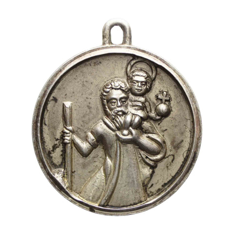St Christopher Jewellery Silver 925 Vintage Pendant