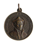 19th Century Antique Religious Medal St. Ignatius signed Penin Poncet Lyon