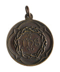 19th Century Antique Religious Medal St. Ignatius signed Penin Poncet Lyon