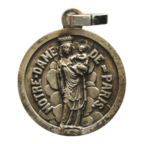 Notre-Dame de Paris Medallion Pendant Religious Vintage Medal