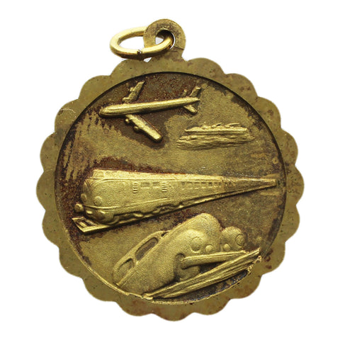 St Christopher Vintage Medallion Pendant Religious