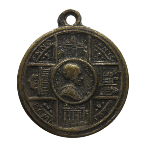 1950 Pius XII Christianity Religion Medallion Vintage