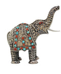 Elephant Figurine 1920’s Rare Antique 900 Silver Filigree