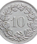 1932 10 Rappen Switzerland Coin