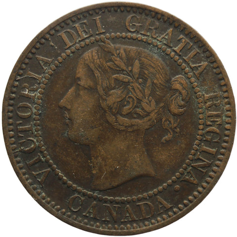1859 One Cent Canada Coin Queen Victoria