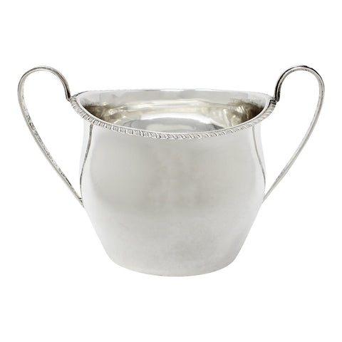 1910 Antique Edwardian Era Sterling Silver Sugar Bowl Silversmiths Alfred Marston Birmingham Hallmarks