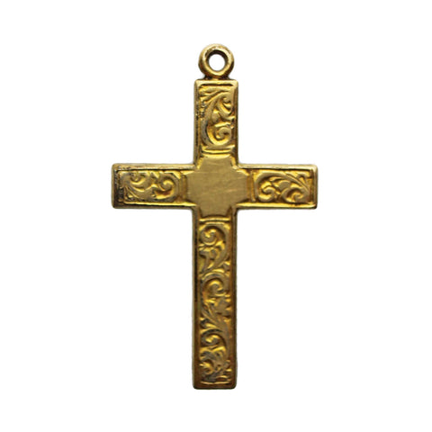 Antique Religion Cross 9 Ct Gold Plated J