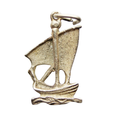Vintage Boat Yacht Pendant Sterling Silver